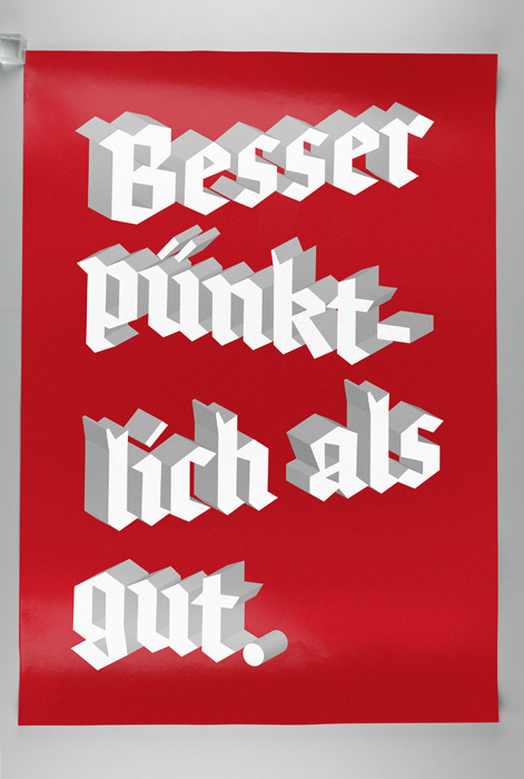 Besser pünktlich als gut. #niephaus #print #kai #poster #typography