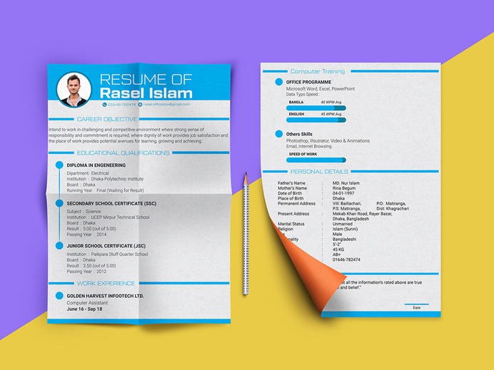 Free Engineering Resume Template with Simple and Clean Design