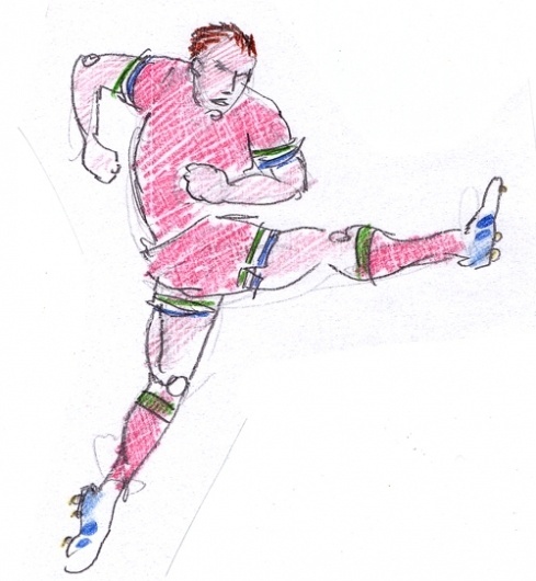 Specialmagazin #illustration #drawing #man #football #soccer #kick #character