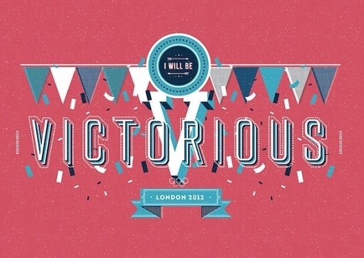 Victorious / London 2012 Art Print by Kavan & Co | Society6 #graphic #poster #typography