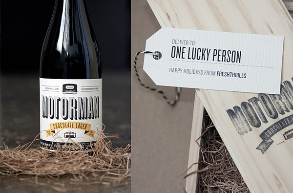 Motorman Chocolate Lager on Behance #packaging #box #wine #bottle