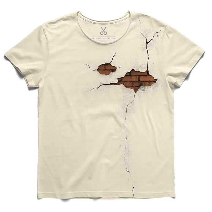 #dradz #beige #tee #tshirt #aristo #wall #brick #clinker #cracked