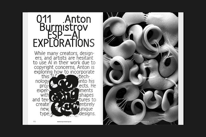 Following the success of the first two editions, Slanted Experimental Type 3.0 has evolved into an ongoing series, each edition exploring groundbreaking approaches in typography and graphic design.

The third edition, developed in collaboration with students from Dortmund University of Applied Sciences and Arts under the direction of Prof. Lars Harmsen and Andreas Ruhe, introduces entirely new content, pushing the boundaries of creative experimentation. When borders are drawn arbitrarily, they often disregard geographical, ethnic, or historical realities, sparking tension and conflict. While these themes might seem distant from typography, applying such reflections to design offers intriguing challenges. Designers often grapple with their role in a consumer-driven system, questioning the purpose of their work. Yet, they hold the power to choose projects, cross boundaries, and explore uncharted paths.

This project delves into design strategies that embrace accidents, imprecision, and unconventional methods, showcasing fonts born from unique concepts or systems. From AI-generated typefaces to variable fonts, Slanted Experimental Type 3.0 challenges norms and redefines the design process. 

An invitation to venture into uncharted territory, shift perspectives, and question the lines we draw—both in design and beyond.

Publisher: Slanted Publishers
Editors: Lars Harmsen, Andreas Ruhe & students of University of Applied Sciences and Arts Dortmund
Design: Adelisa Ljesnjanin, Fabian Meyer, Franziska Prüsener, Jule Orlik, Nele Kreuger, Nihal Türkyilmaz, Tim Stange
Release: February 2025
Format: 16 × 24 × 1,7 cm
Volume: 288 pages
Language: English
Printing: Offset printing by Printmedia Solutions
Workmanship: Softcover with thread-stitching
ISBN: 978-3-948440-81-7
Price: € 22.–