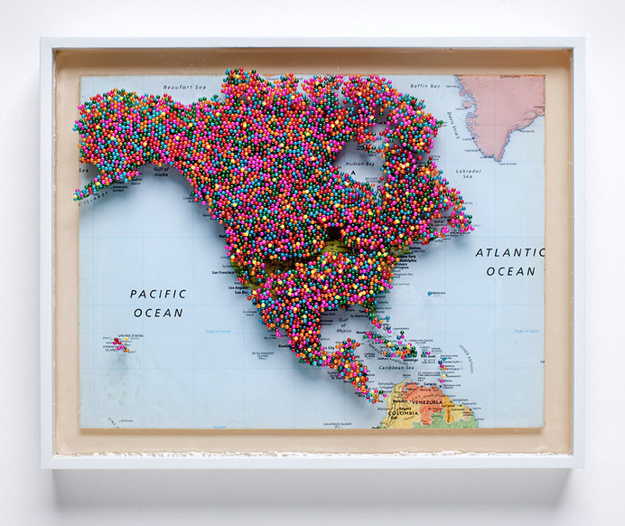 Places I Havent Been (North America) north america multiples maps colors #usa #map #pins