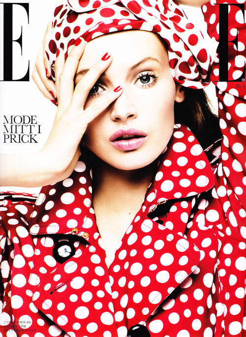 coco lagerfeld: Polka Dots!!! #red #cover #dots #photography #fashion #circle #elle #magazine