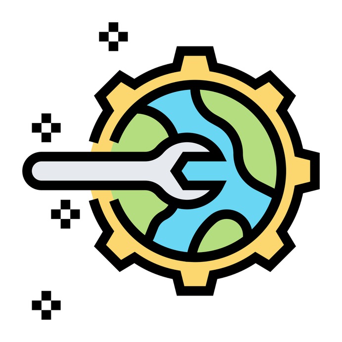 See more icon inspiration related to system, repair, gear, wrench, engineer, network, setting, networking and mechanic on Flaticon.