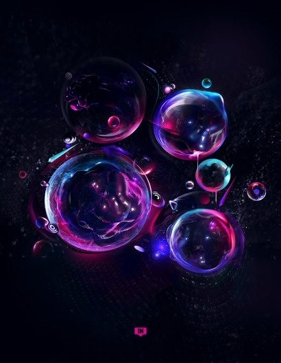 Teardrop by ~HumanLG #bubbles #design #graphic #genovese #digital #colors #luca #art