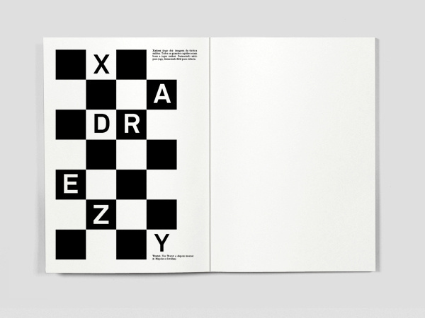 Dicionário das Ideias Feitas on Behance #chess #old #white #black #spread #xadrez #game #squares