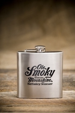 Ole Smoky Stainless Steel Flask #script #packaging #alcohol #design #moonshine