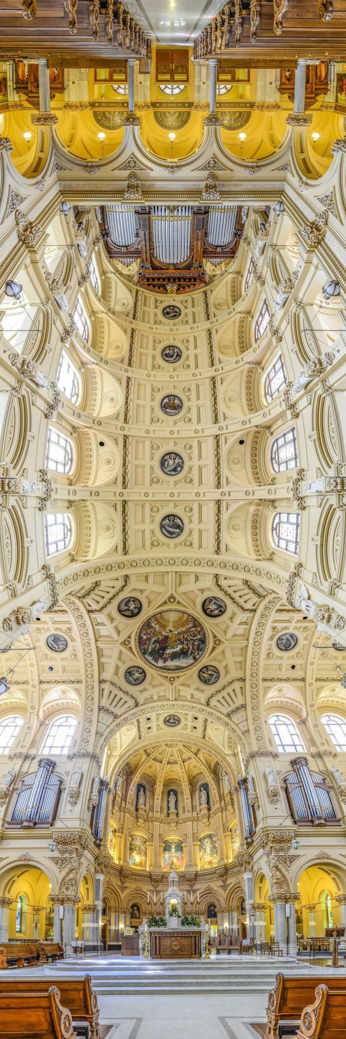 Vertical Panoramic Interiors Of New York Churches by Richard Silver
