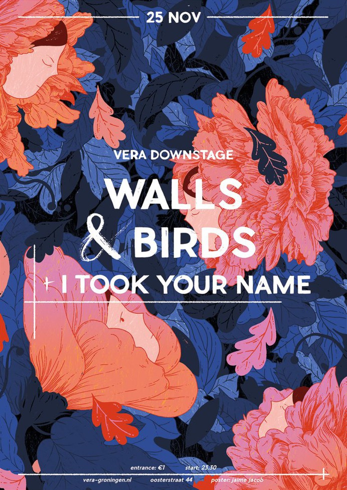 Walls & Birds gig poster