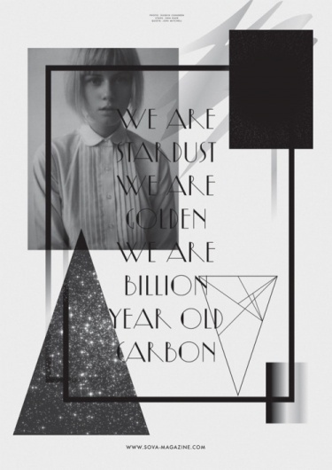 Sova Magazine #white #stardust #black #triangles #and