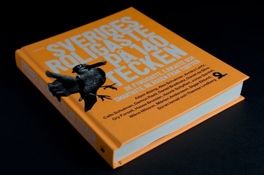 HFDP - Sveriges roligaste #sweden #design #orange #book #bird #cover