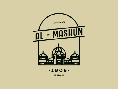 al - mashun #pictogram #design #graphicdesign #mosque #medan