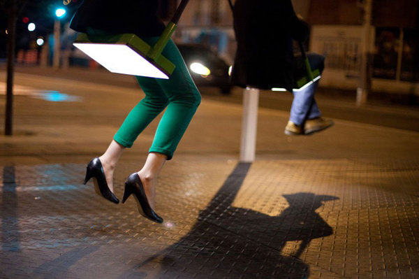 musical swings by daily tous les jours empathiCITY exhibition #public #installation #wipe #sound #art #music #light
