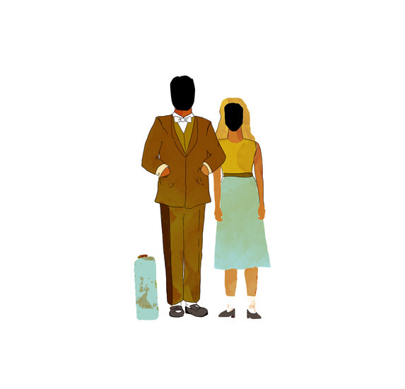 . #watercolor #couple #illustration