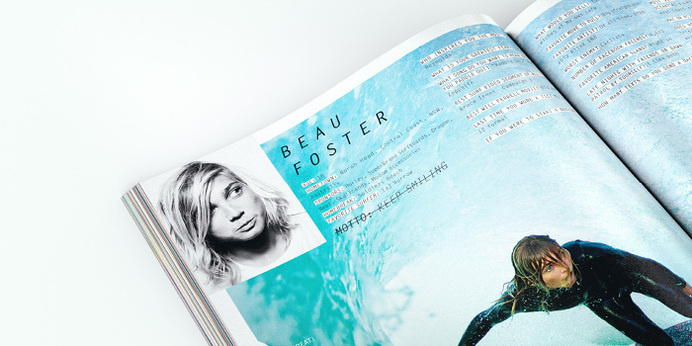 Surfing Magazine Editorial 2012 - Joy Stain #surf #surfing #print #spread #layout #editorial #magazine #typography