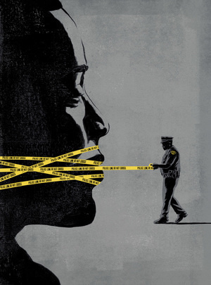 CLEVELAND MAGAZINEIllustration for Cleveland Magazine about the lack of communication between residents and police.