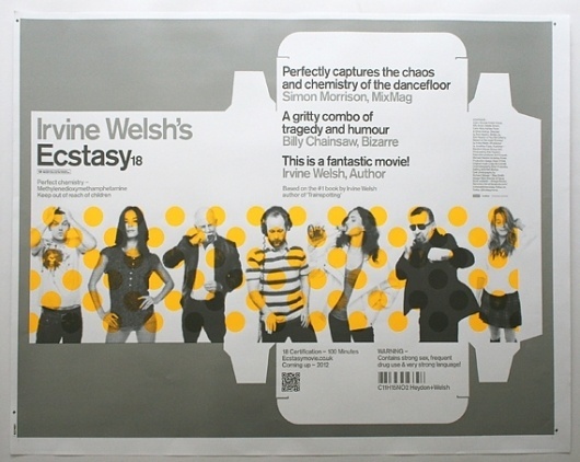 Creative Review - The (unabridged) Ecstasy poster story #ecstacy #welsh #packaing #poster #overprint #modernist #irvine #metallic
