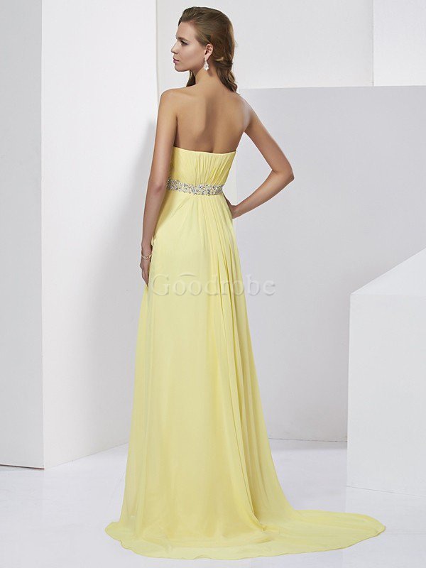 Robe de soirée longue naturel maillot avec chiffon de col en cœur