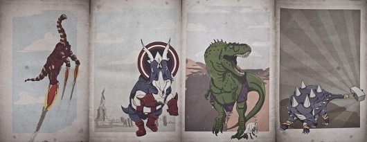 Superhero Dinosaurs — The Avengersaurs [Set 1] #illustration #comics #dinosaurs #superhero
