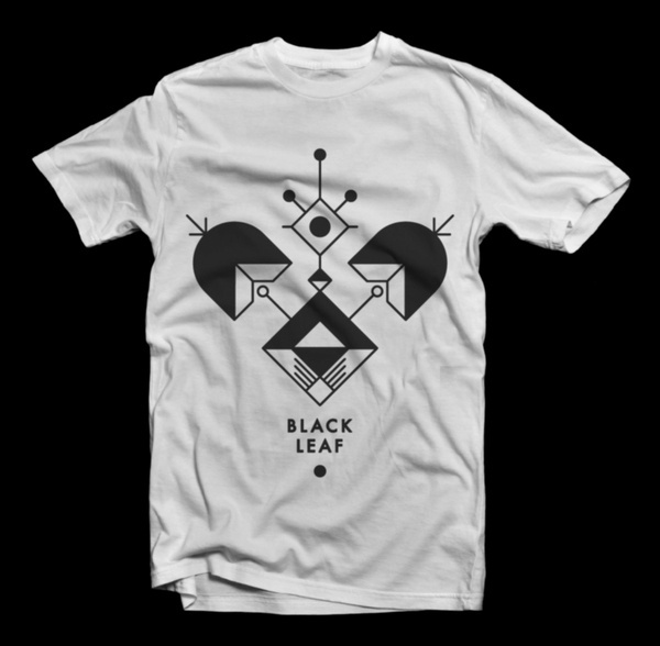 Black Leaf — Black Leaf X Zondag #stamp #shapes #glyph #shirt #illustration #tee #type #squares