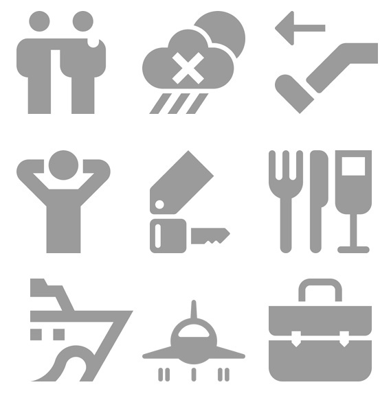 Virgin America Icon Design by Build #icon #icondesign #iconset #iconography #airline #flights #travel #holiday #pictogram #minimal #airplane