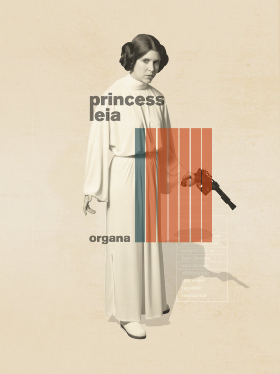 Star Wars Original Trilogy Mid Century Modern Posters Star