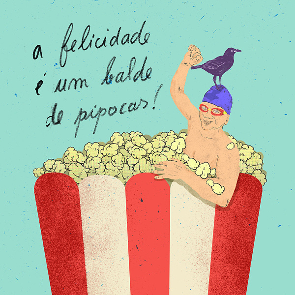 Hapiness is... on Behance #illustration #calendar #popcorn #hapiness