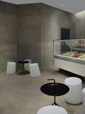 Branding agency award-winning design interiors architect brand London #interior #stone #vonsung #london #design #contemporary #gelato #architecture #polka #lime