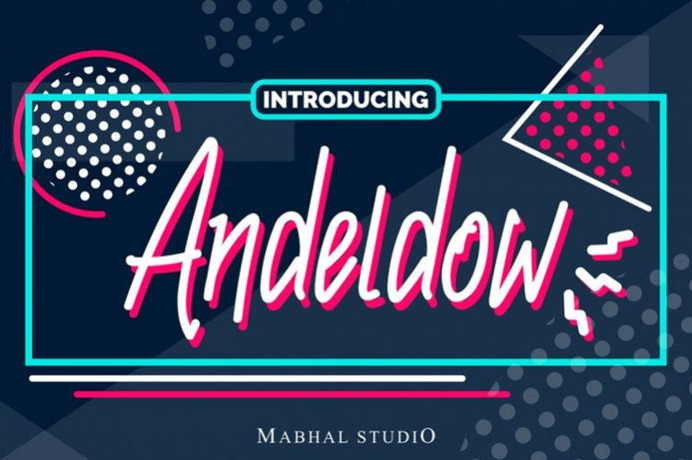 Andeldow Font - Free Script Typeface