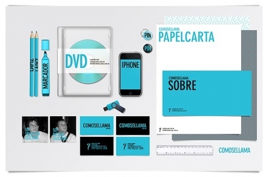COMOSELLAMA on the Behance Network #cyan #identity #naming