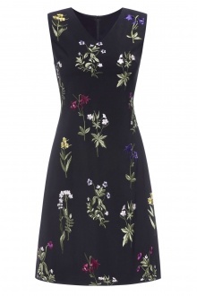 Dezzal KEVIN&ZHEN Plant Embroidered A Line Dress