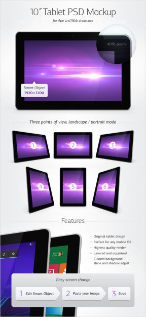 Tablet mockup Free Psd. See more inspiration related to Mockup, Template, Web, Tablet, Psd, Website template, Showcase and Vertical on Freepik.