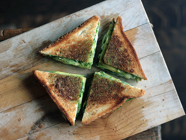 Green Goddess Grilled Cheese Sandwich #food