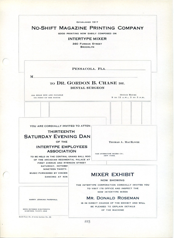 Specimen of Intertype engraver fonts #type #specimen