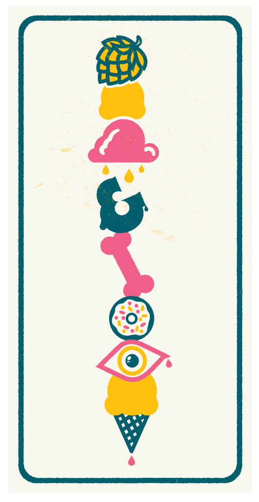 Ice Cream Poster. #mysterymeatdesign #mysterymeat #poster #icecream #illustration