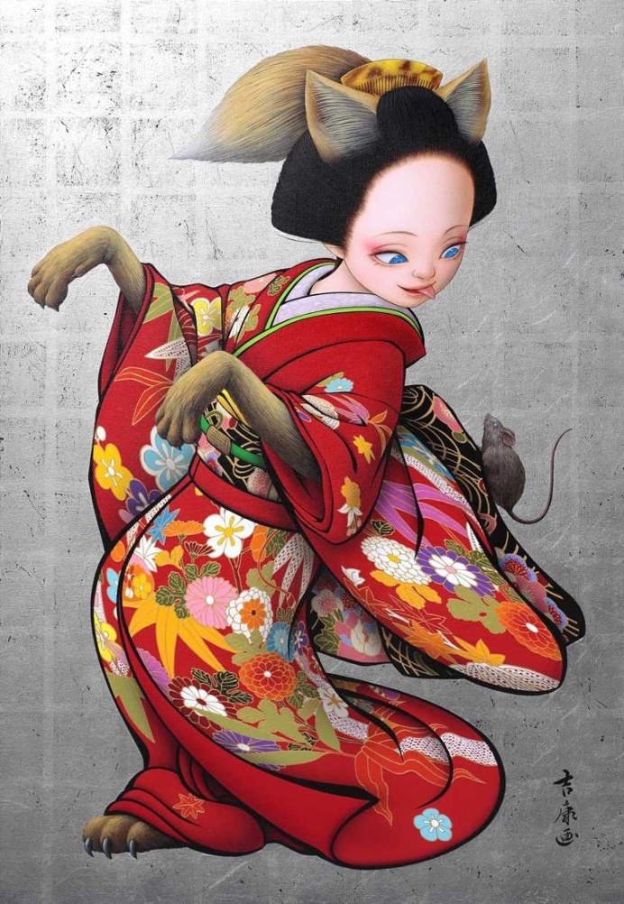 Maiko Musings: Stunning Manga Paintings by Tamura Yoshiyasu