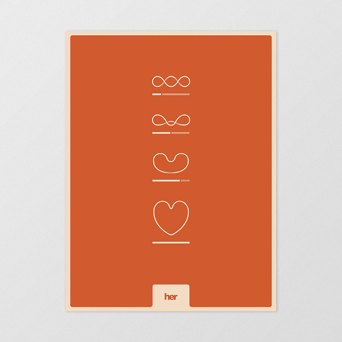 Jeremy Ford / Web and Communication Designer #heart #film #movie #valentines #print #orange #evolution #poster #her #technology