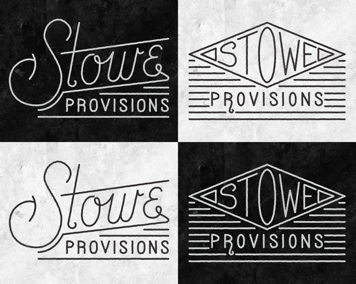 Logo work for Stowe Provisions by Nicholas Samendinger #lettering #branding #design #vintage #logo #typography