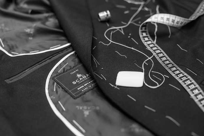 Galamb tailoring brand identity design budapest hungary mindsparkle mag black dark deluxe luxury white high end packaging business card