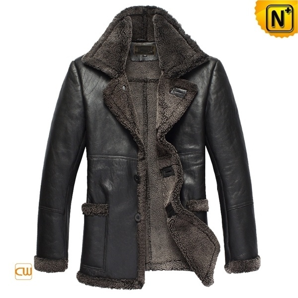 Sheepskin Shearling Coat Men CW819436 - cwmalls.com #sheepskin #coat