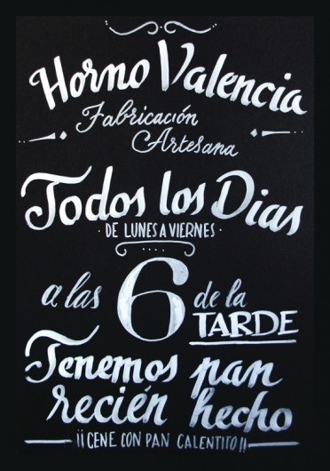 Chalkboard for a bakery in Valencia | Giuseppe Salerno and Paco González #chalkboard #bakery #pizarra #bread