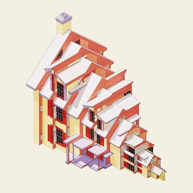 A Stepped House