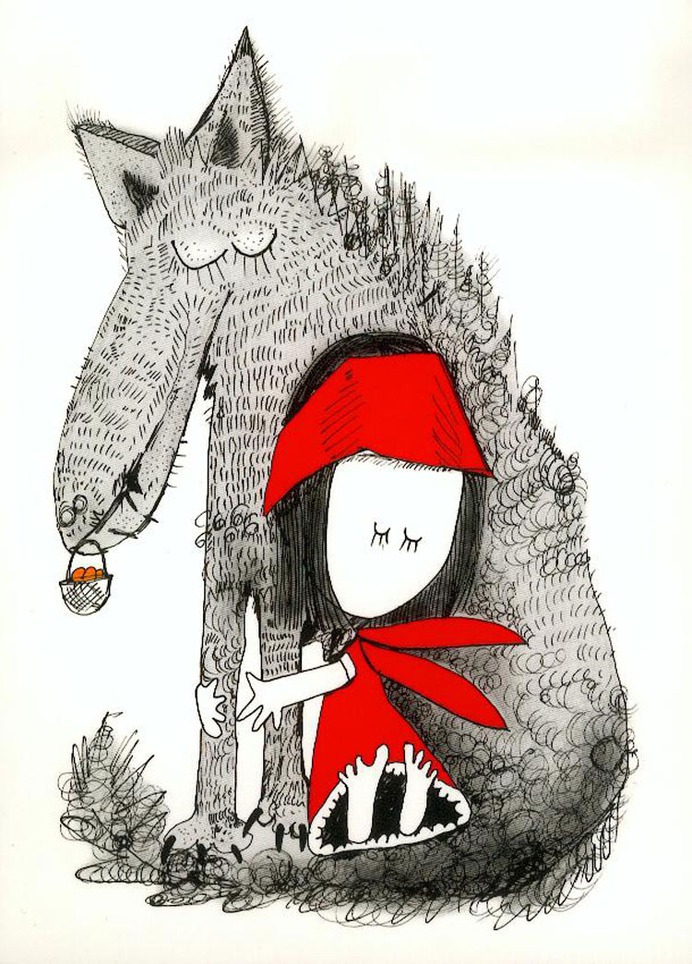 Illustrations for Little Red Riding Hood