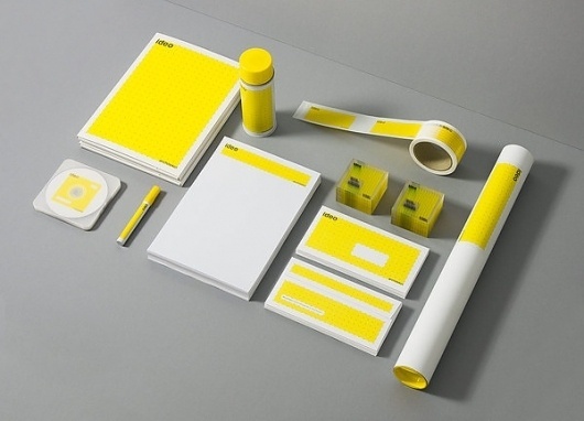 ideo architekci on the Behance Network #stationary #yellow #branding
