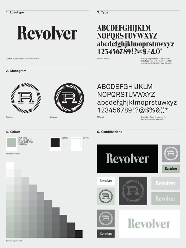 Revolver 007 #branding #moodboard #guidelines #sheet #identity #logo #style