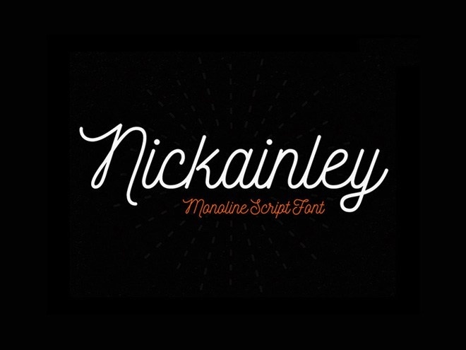 Nickainley : Free Monoline Script Font