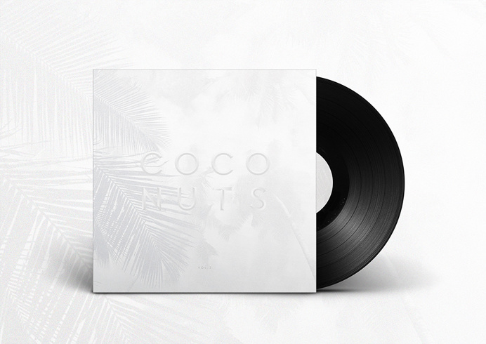 #vinyl #texture #coconuts #typography
