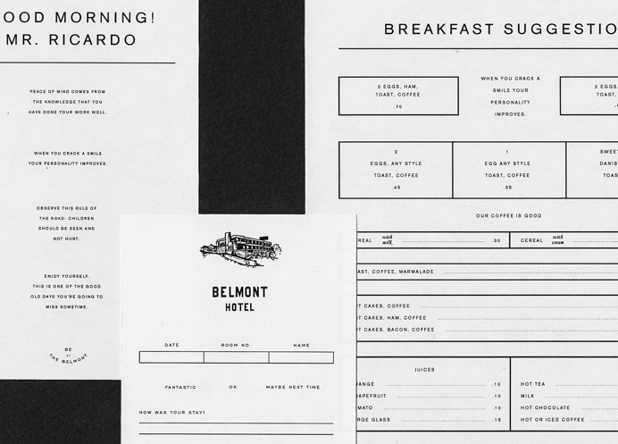 Belmont Hotel on Behance
